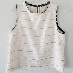 Zara Basic EUC cropped mixed media sleeveless top